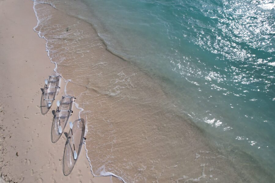 受付停止中:【沖縄・久米島】人気スポット「はての浜」でクリアカヤックレンタルプラン(No.812)