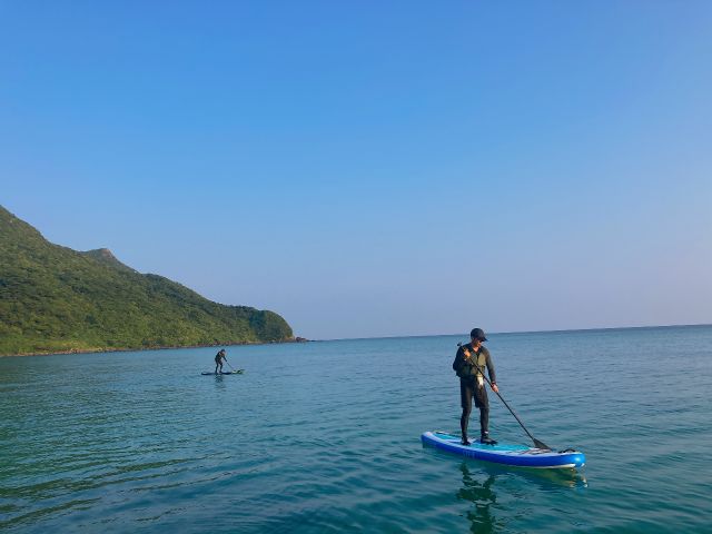 【久米島/約1時間】東洋一美しい海でSUP体験☆ウミガメと出会えるかも《初心者大歓迎・写真無料》（No.832）