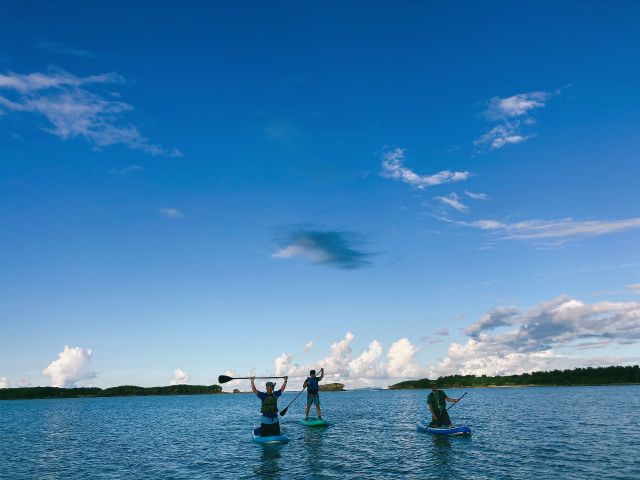 【久米島/約1時間】東洋一美しい海でSUP体験☆ウミガメと出会えるかも《初心者大歓迎・写真無料》（No.832）