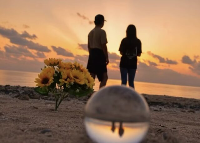 久米島 サンセット シルエット