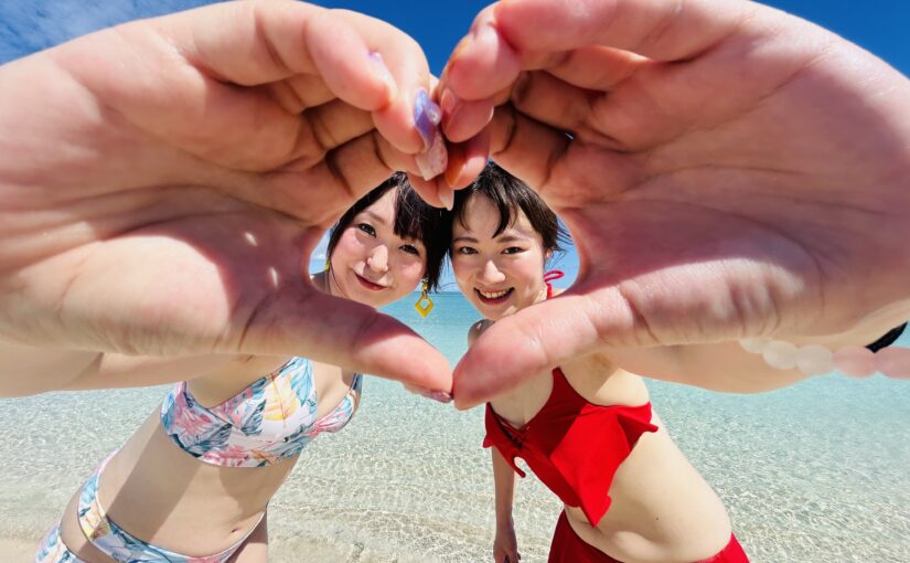 女子旅、兄弟、海、水着, はての浜