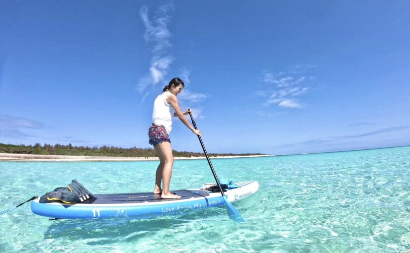 久米島　はての浜　SUP