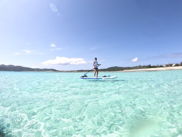 久米島　はての浜　SUP