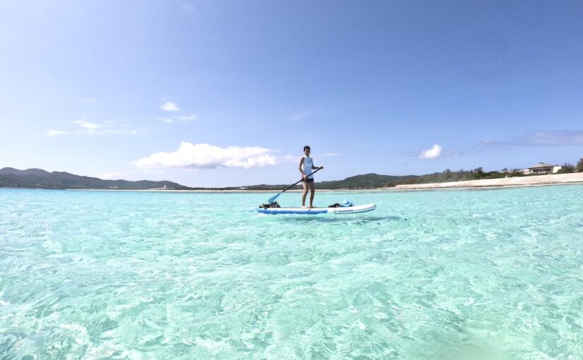 久米島　はての浜　SUP