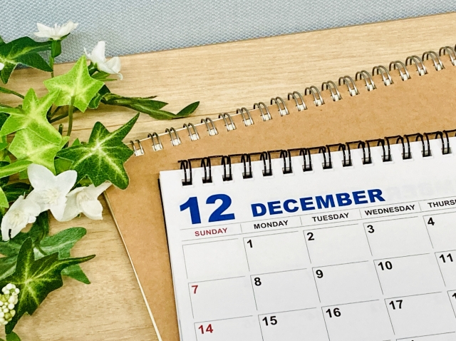12月のカレンダー（ベストシーズンのイメージ）