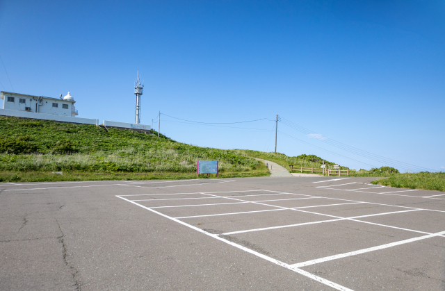 久米島のアーラ浜にある駐車場